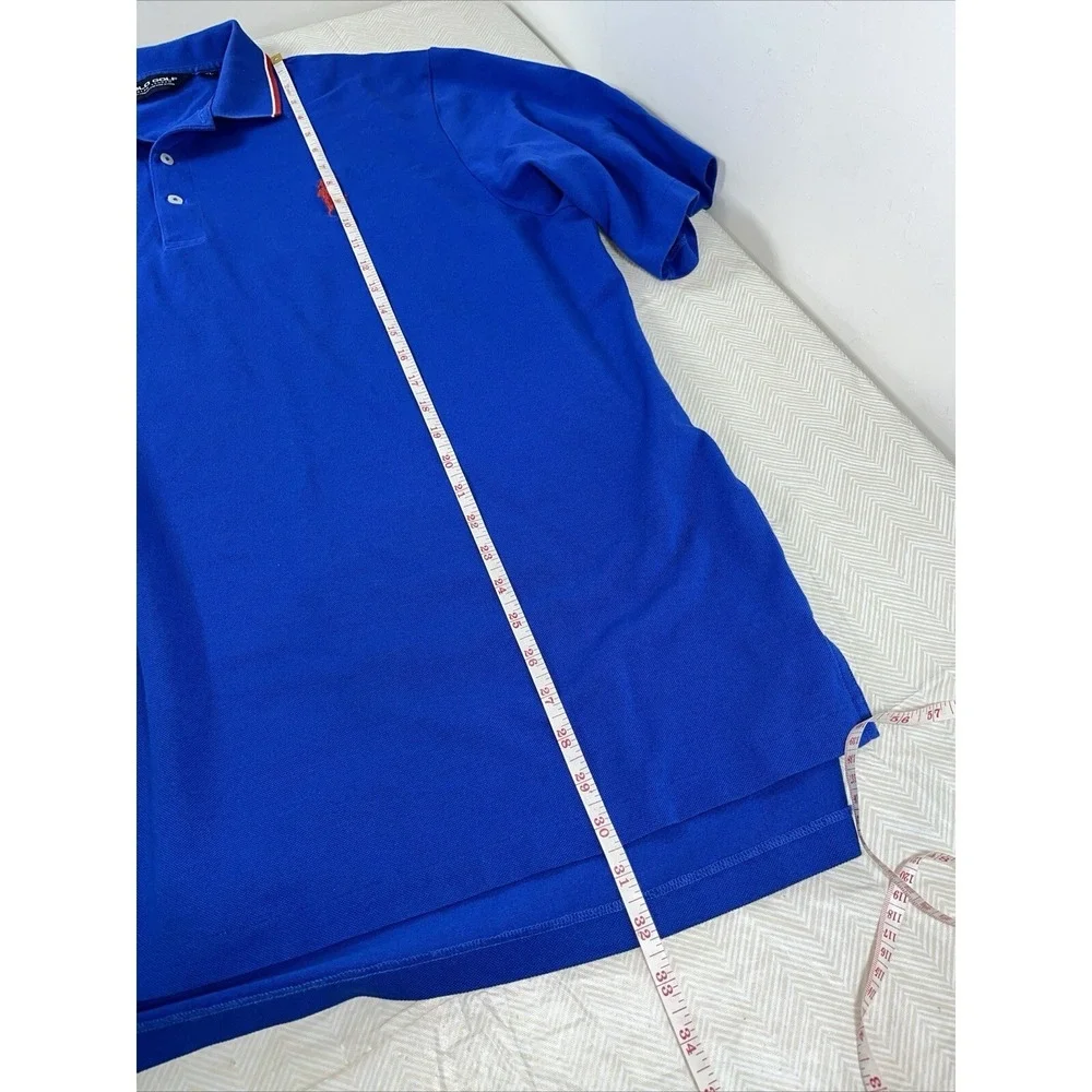 Vtg Polo Golf Ralph Lauren Mens‎ Big Pony Red Rare Shirt Blue XL Office Casual